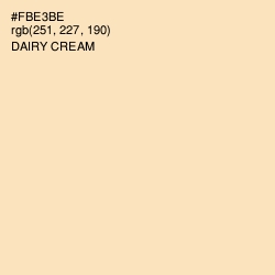 #FBE3BE - Dairy Cream Color Image
